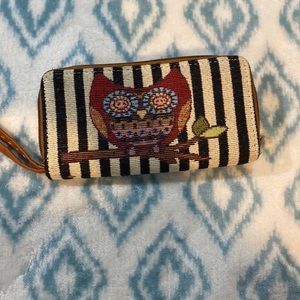 owl stitched wallet